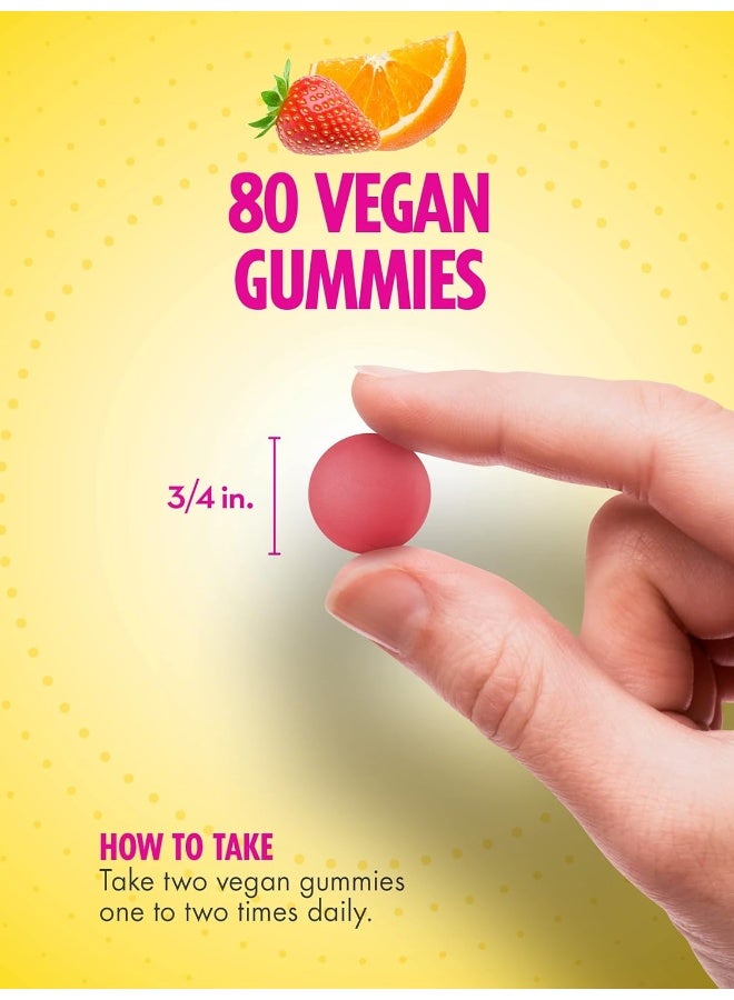 Sundance Hair, Skin, And Nails Gummies With Biotin | 2500 Mcg | 80 Count | Fruit Flavor Vitamin | Vegan, Non-Gmo & Gluten Free Supplement - Image 3