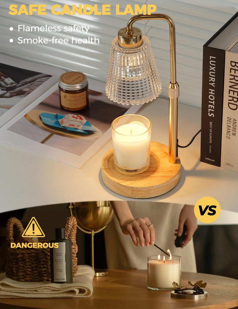 GODONLIF Candle Warmer Lamp with Timer Dimmable, Birthday Gifts for Women Mom, House Warming Gifts New Home Decor, Wax Melt Warmer for Jar Candles with 2 Bulbs - Image 2