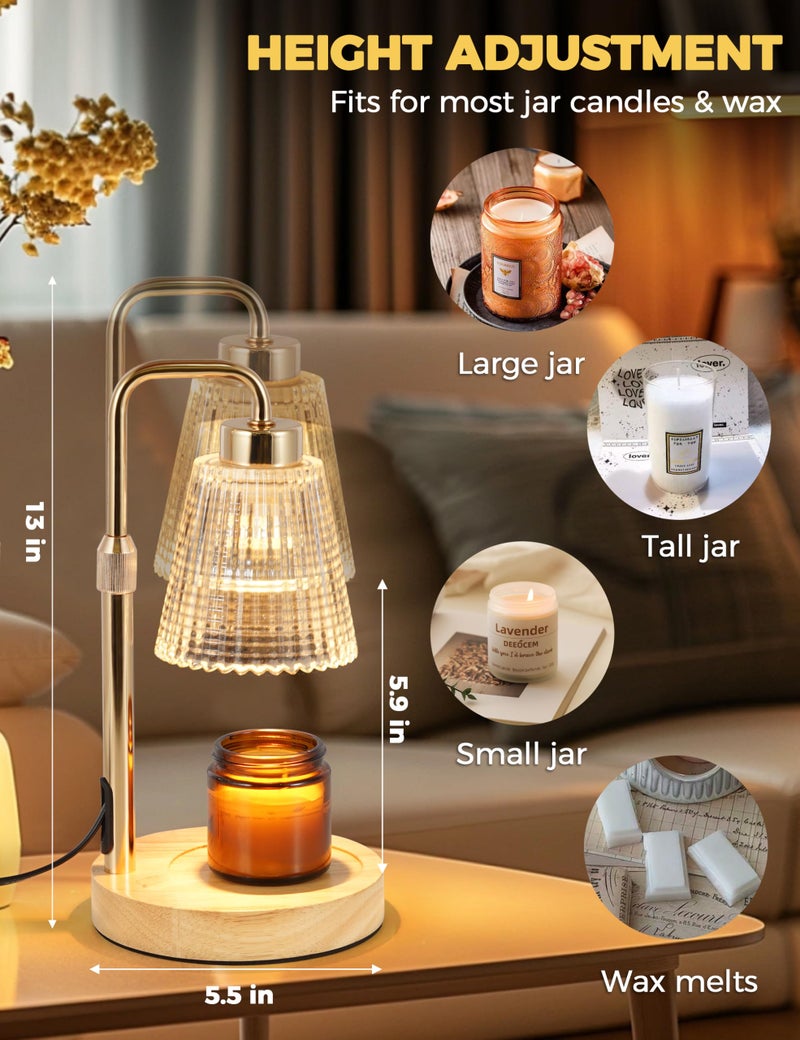 GODONLIF Candle Warmer Lamp with Timer Dimmable, Birthday Gifts for Women Mom, House Warming Gifts New Home Decor, Wax Melt Warmer for Jar Candles with 2 Bulbs - Image 5