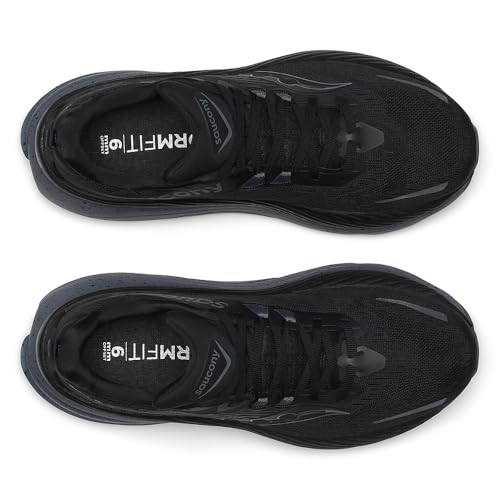 Saucony Hurricane 24 Men's Running Shoe Black/Shadow - Image 5