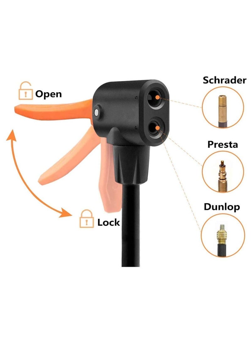 Portable Air Foot Pump for Motorbike for Cars Bicycle Football Mattress etc.Efficient Inflation with Universal Valve Compatibility