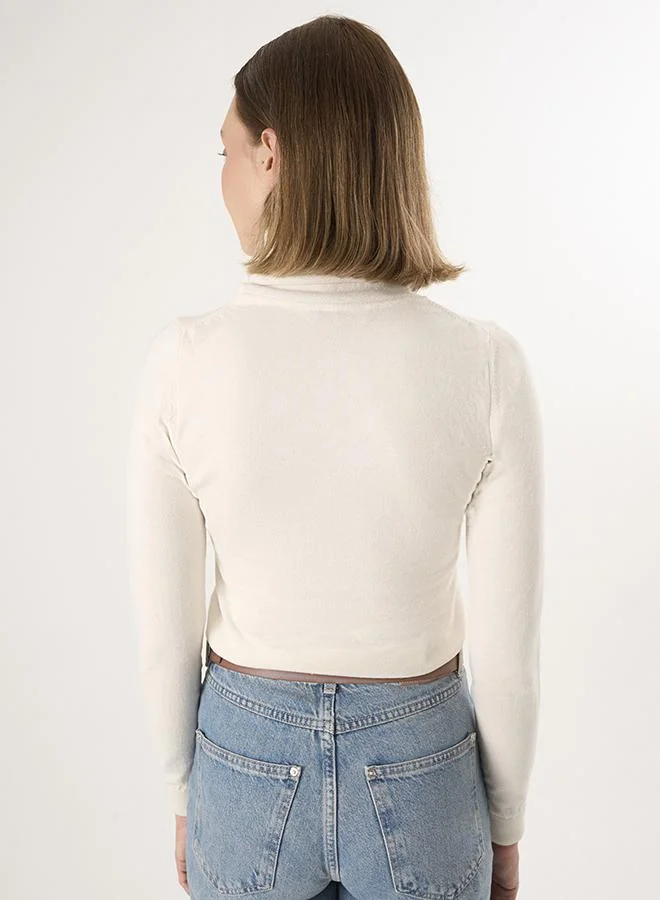 FELIX HARDY Ecru Turtleneck Pullover for Women | Best Price UAE