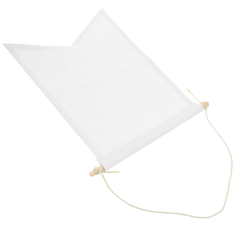 White Fabric Banner Organizer Wall Hanging For Jewelry Storage And Home Decor - Image 2