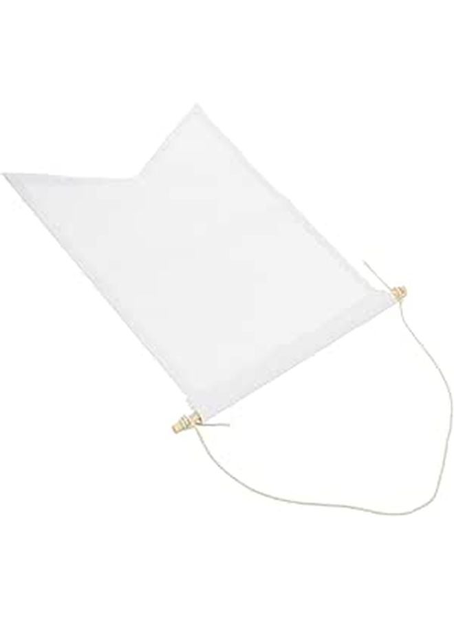 White Fabric Banner Organizer Wall Hanging For Jewelry Storage And Home Decor - Image 1
