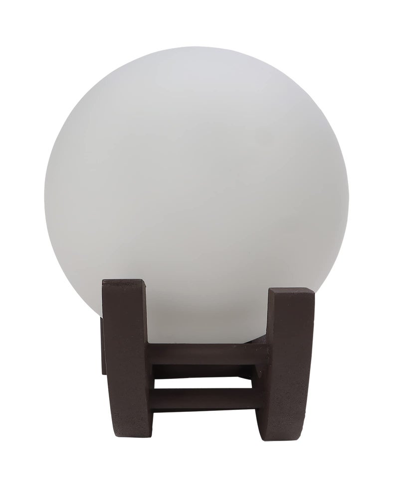 Twilight Nordic Wooden Wall Lamps, Zedo E27 Sconces with Glass Shades, Modern Brown Metal Wall Light for Bedroom, Living Room & Hallway | E27 Holder (White Pack of 1) - Image 2