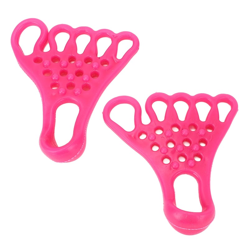 Toe Foot Stretcher Muscle Relaxation TPR Foot Massage Separator Stretching Band for Fitness Valgus Rose Red - Image 2
