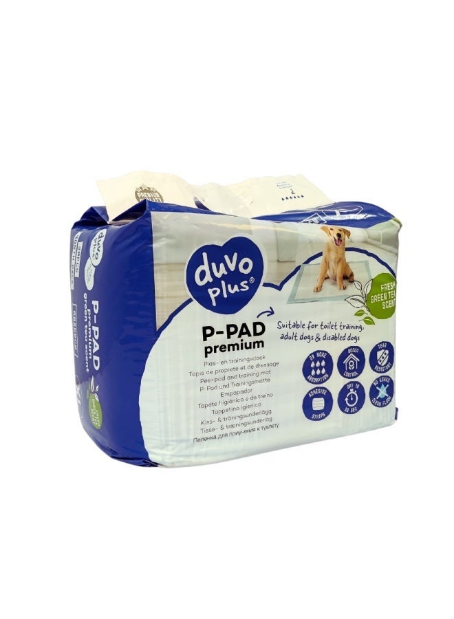 Duvo + Duvo+ Pet Pad Premium Month Pack XL-60x60cm-Green Tea Scent-30pcs - Image 1