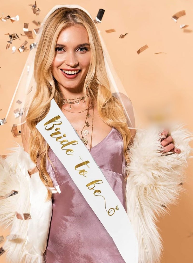 RTYY Team Bride Sash Set- 1 White Bride to Be Sash and 6 Team Bride Sashes Bachelorette Party Supplies  Bachelorette Sash Bridesmaid Sashes for Bridal Party & Wedding (7pcs)  - Image 5