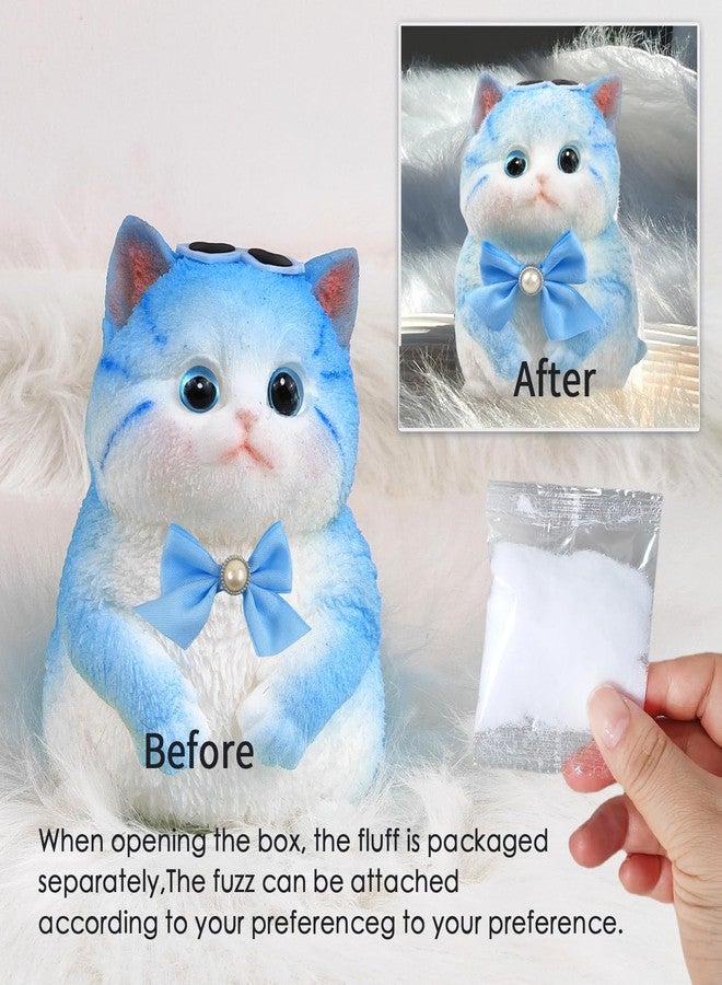 QOUXZ Big Hand Painted Cat Squishy Toys，Large Cute Ultra Soft Kitty Squeeze Fidget Toys for Stress Relief ,Kawaii Squishies Sticky Animal Toys for Adults Kids,Decompression Sensory Balls Toys for Autism - Image 5