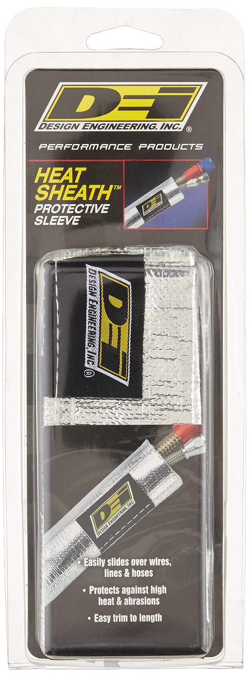 Design Engineering 010419 Heat Sheath 1 ID x 3ft Aluminized Sleeving for Ultimate HiTemp Protection