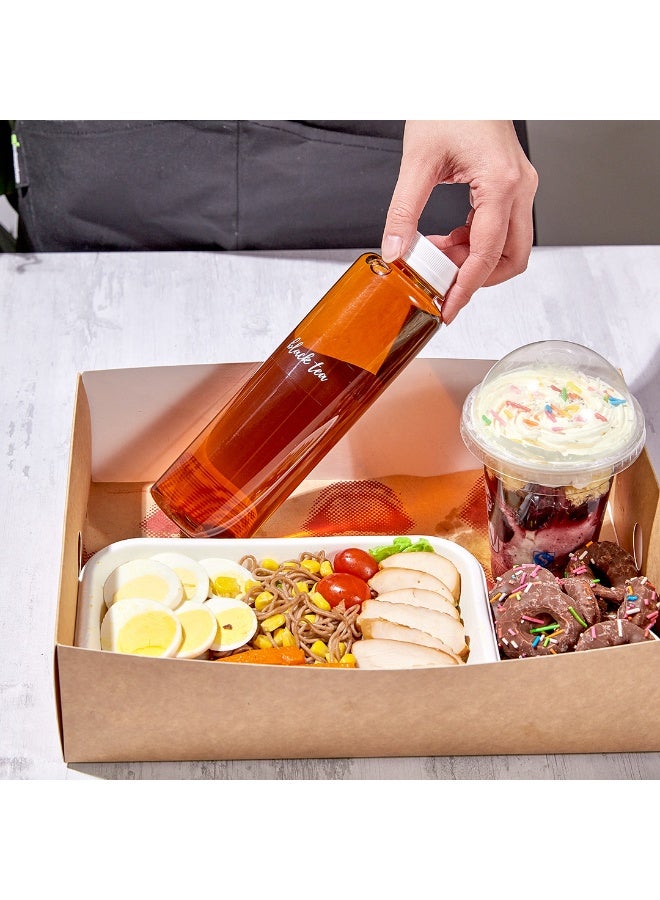 Restaurantware Label Tek 1.9 x 1 Inch Black Tea Bottle Labels, 100 Water-Resistant Labels For Bottles - Self-Adhesive, Clear With White Font, Plastic Bottle Stickers, For Drink Pouches, - Image 4