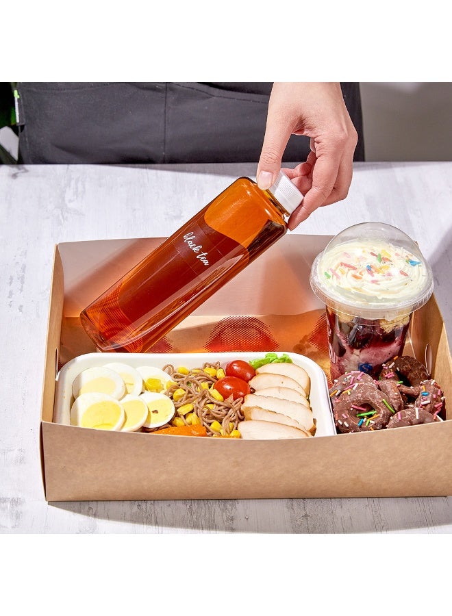 Restaurantware Label Tek 1.9 x 1 Inch Black Tea Bottle Labels, 100 Water-Resistant Labels For Bottles - Self-Adhesive, Clear With White Font, Plastic Bottle Stickers, For Drink Pouches, - Image 5