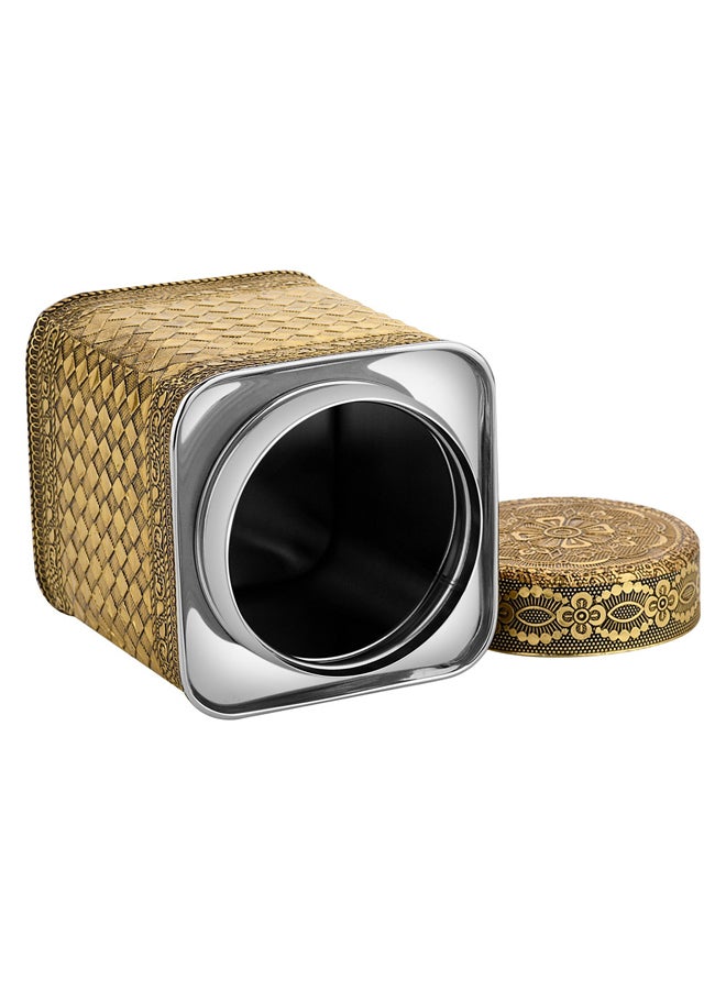 AL SANIDI Indian Stainless steel Spices storage, Tea, coffee and sugar storage for trips, Gold, 2 - Image 3