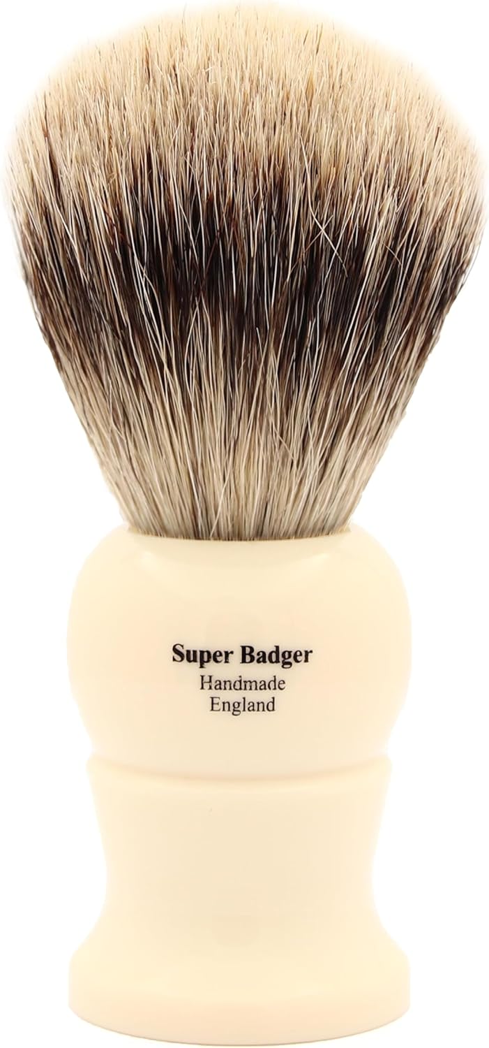 Edwin Jagger Ivory Shaving Brush Super Badger - Image 2