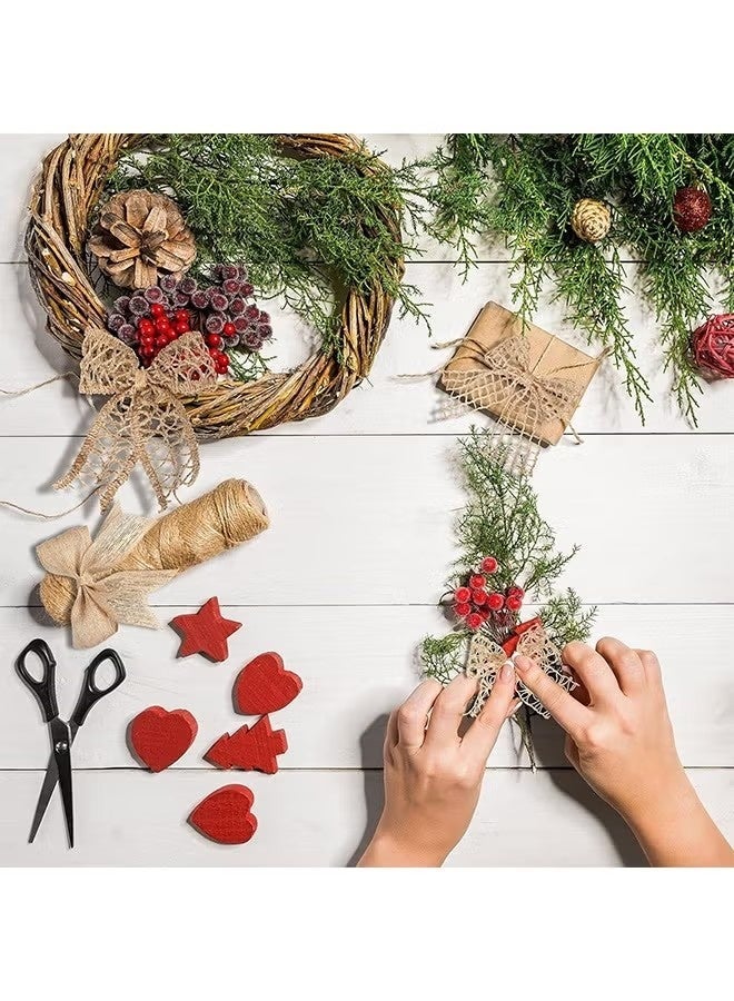 أربع لفات من شريط الخيش الطبيعي المصنوع من الجوت، شريط تغليف للأعمال اليدوية، وربطات كبيرة، وأكاليل، وديكورات خارجية، وتغليف هدايا، وديكورات منزلية للحفلات. - Image 5