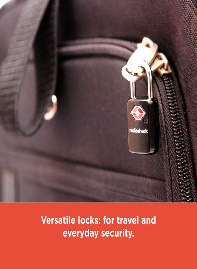 راديوشاك أقفال راديو شاك TSA للأمتعة، أقفال بمفاتيح لمزيد من الأمان في المطارات والصالات الرياضية وغيرها، عبوة من قطعتين - Image 5