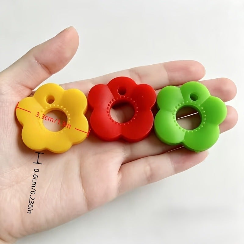 9-Piece Random Color Flower Key Cover Set with Tag Key Caps - Durable Color-Coded Key Protectors for Home/Office Keys, Easy-to-Install Keychain Organizer - Ideal Party Gift - Image 5