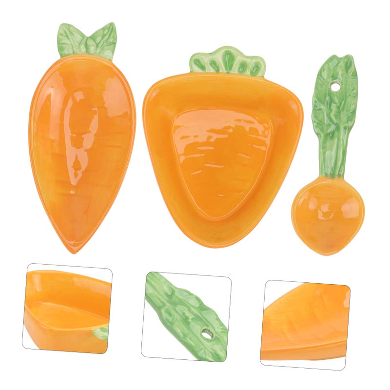 3Pcs Cartoon Tableware Set Tray Bowl Spoon Non Scratch Easy Clean for Kids Meals - Image 3