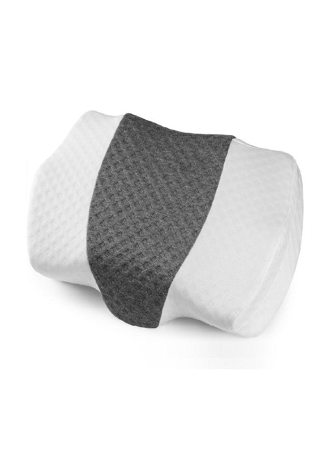 TOPPURE Cervical Neck Pillow with Breathable Pillowcase, Memory Foam Pillow Supportive for Neck & Shoulder Pain Relief for Side, Back, Stomach Sleepers(White&Grey) - Image 1