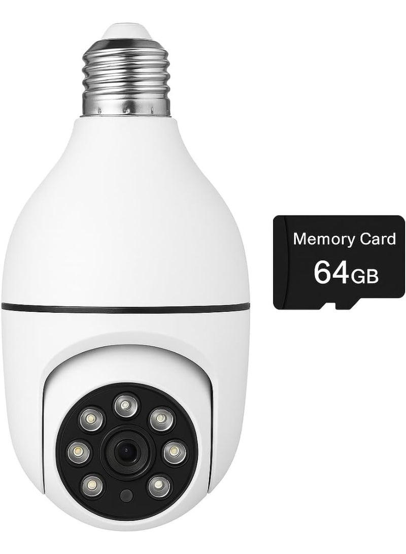 كاميرا مراقبة LED ذكية لاسلكية 1080p بصوت ثنائي الاتجاه ورؤية ليلية، تُركب في مقبس. - Image 1