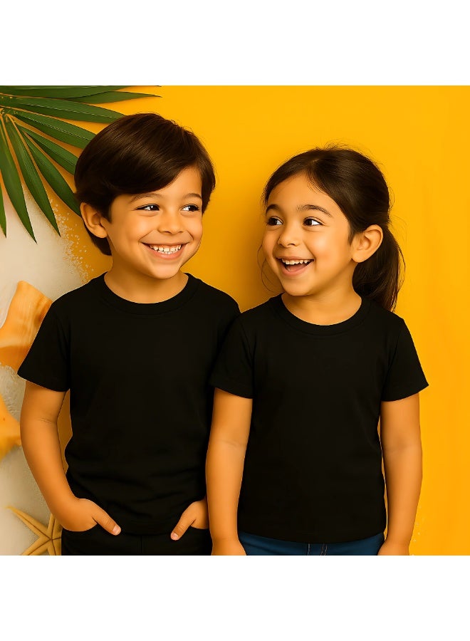 NENOUSH Kids Unisex T-Shirt For Boys & Girls | Soft Cotton Half Sleeve Tee | Comfortable Round Neck Everyday Wear | Casual Outfit For School,Play - Image 4
