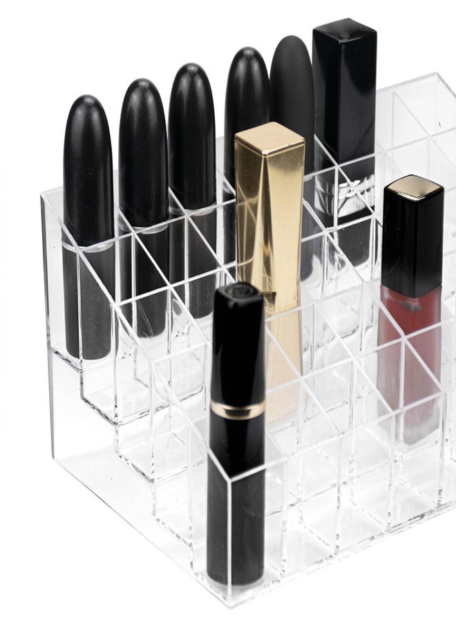 Hedume 2 Pack Lipstick Holder, 40 Slot Acrylic Lipstick & Makeup Organizer, Clear Cosmetic Display Case for Lipstick, Brushes, Bottles - Image 3