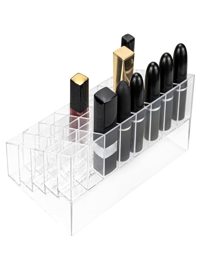 Hedume 2 Pack Lipstick Holder, 40 Slot Acrylic Lipstick & Makeup Organizer, Clear Cosmetic Display Case for Lipstick, Brushes, Bottles - Image 4
