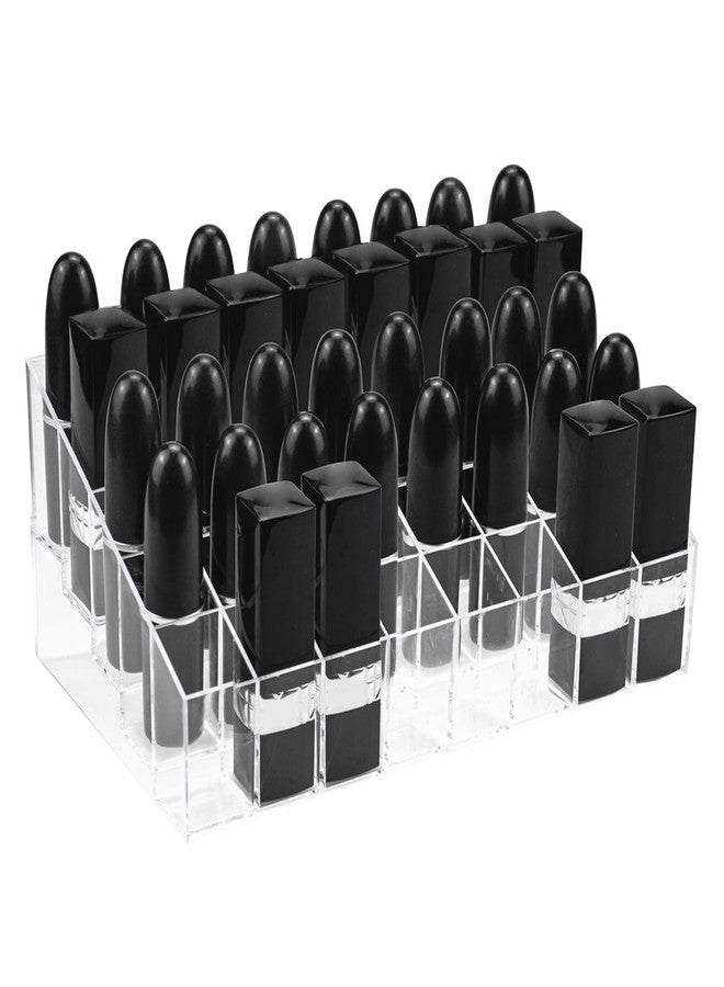 Hedume 2 Pack Lipstick Holder, 40 Slot Acrylic Lipstick & Makeup Organizer, Clear Cosmetic Display Case for Lipstick, Brushes, Bottles - Image 2