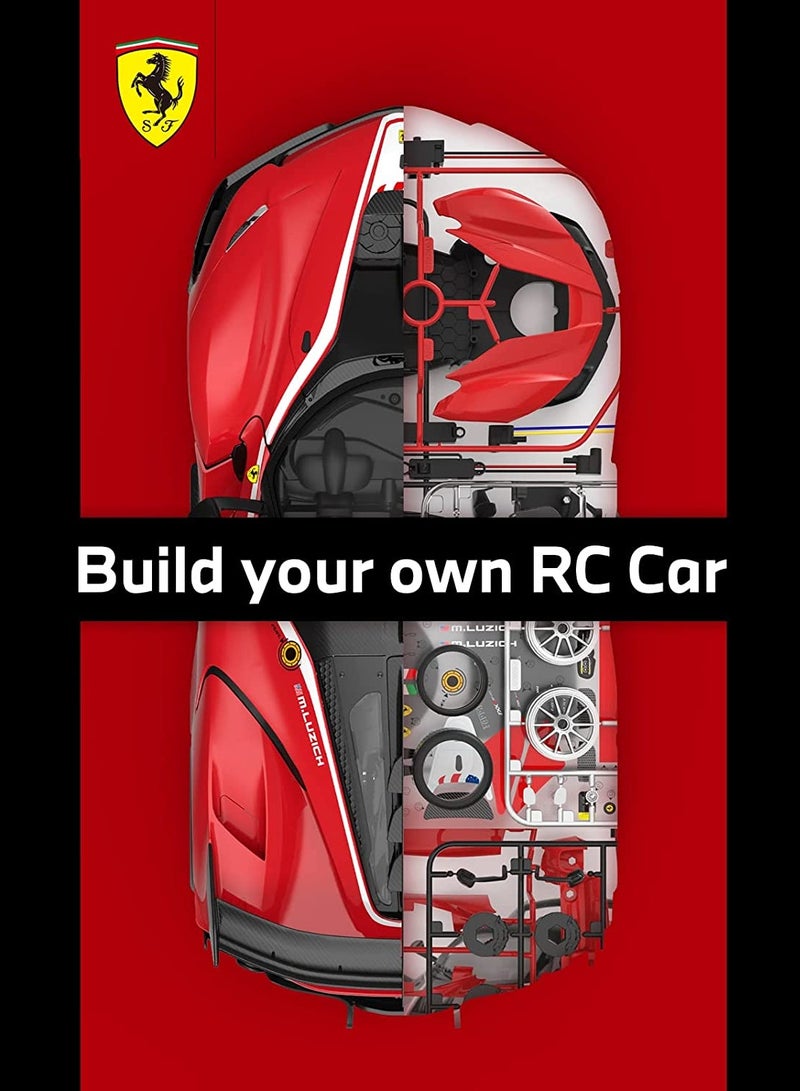 RASTAR RC Car Kits to Build, 1/18 Ferrari FXX-K EVO Supercar Assembly Building Kit with Remote Controller, 92PCs, STEM Kits for Kids and Adult, Ages 8+ - Image 4