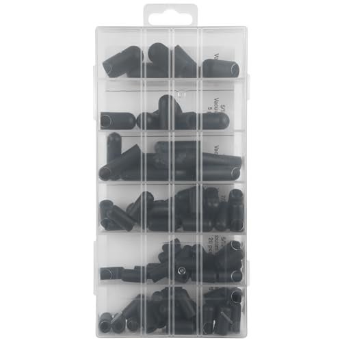 Performance Tool W5232 Vacuum Cap Assortment (80 Piece) , Black - Image 4
