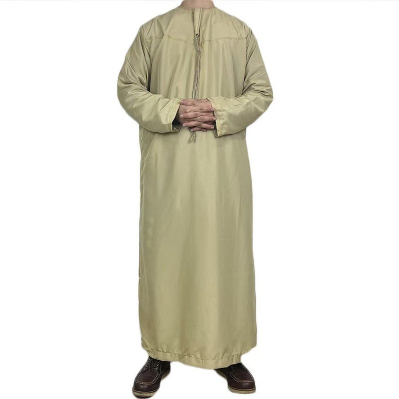 ثوب رجالي طويل بتصميم تقليدي، ألوان ومقاسات متعددة، ملابس كاجوال - Image 4