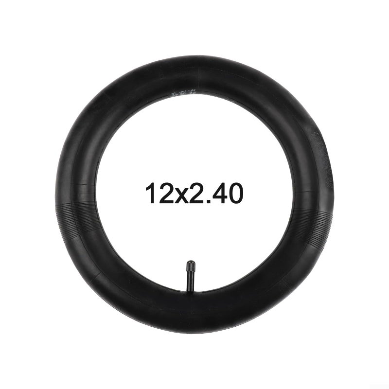 أنبوب دراجة داخلي مقاس 12 × 2.40 أسود مطاطي متوافق مع دراجات الأطفال - Image 3