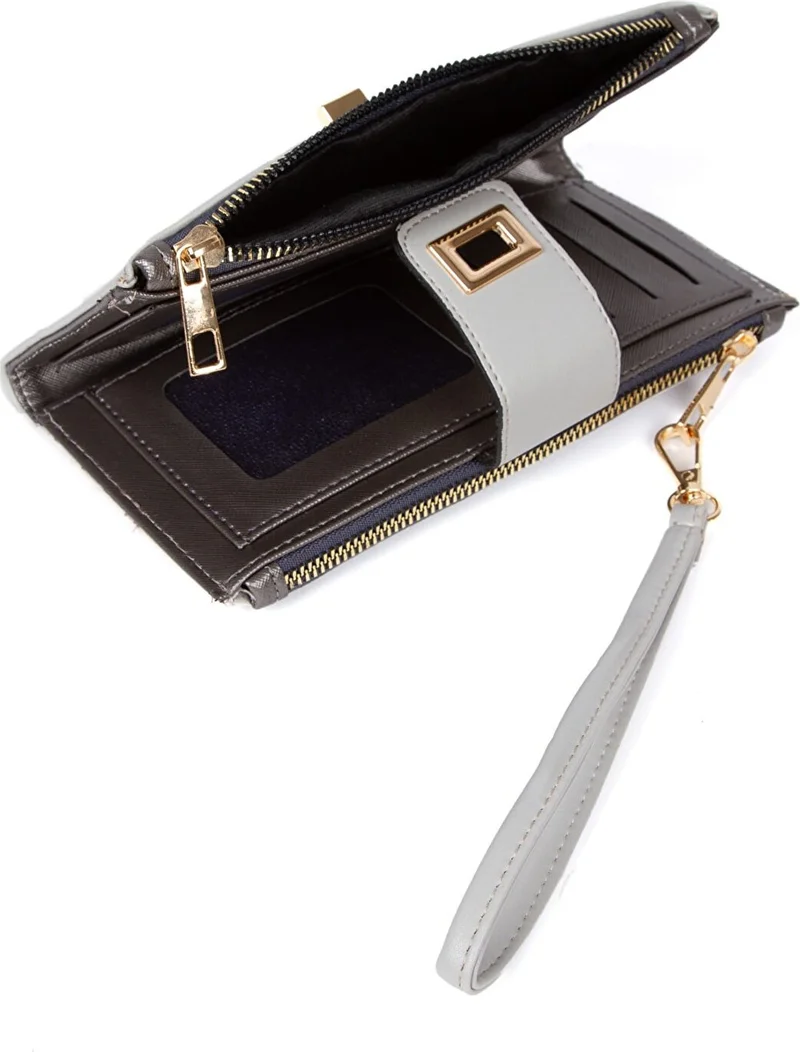 Newish Polo Women's Ocean Blue Soft Texture Card Holder and Wallet newpolo049