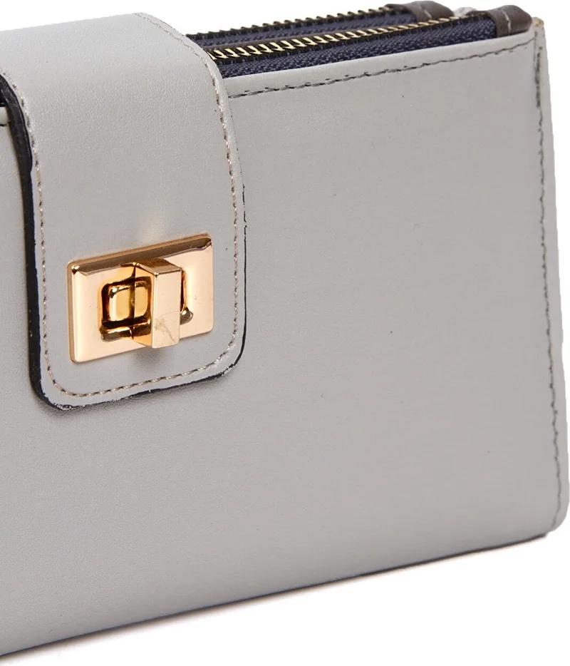 Newish Polo Women's Ocean Blue Soft Texture Card Holder and Wallet newpolo049