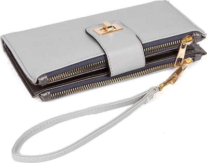 Newish Polo Women's Ocean Blue Soft Texture Card Holder and Wallet newpolo049