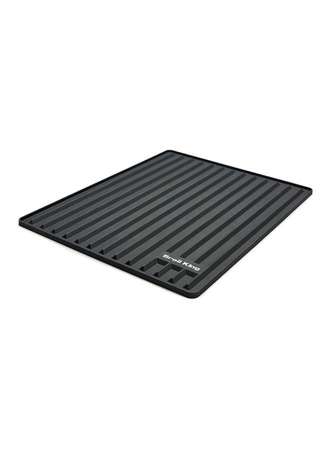 Broil King Durable Silicone Grill Side Dishwasher Safe Shelf Mat Black - Image 1