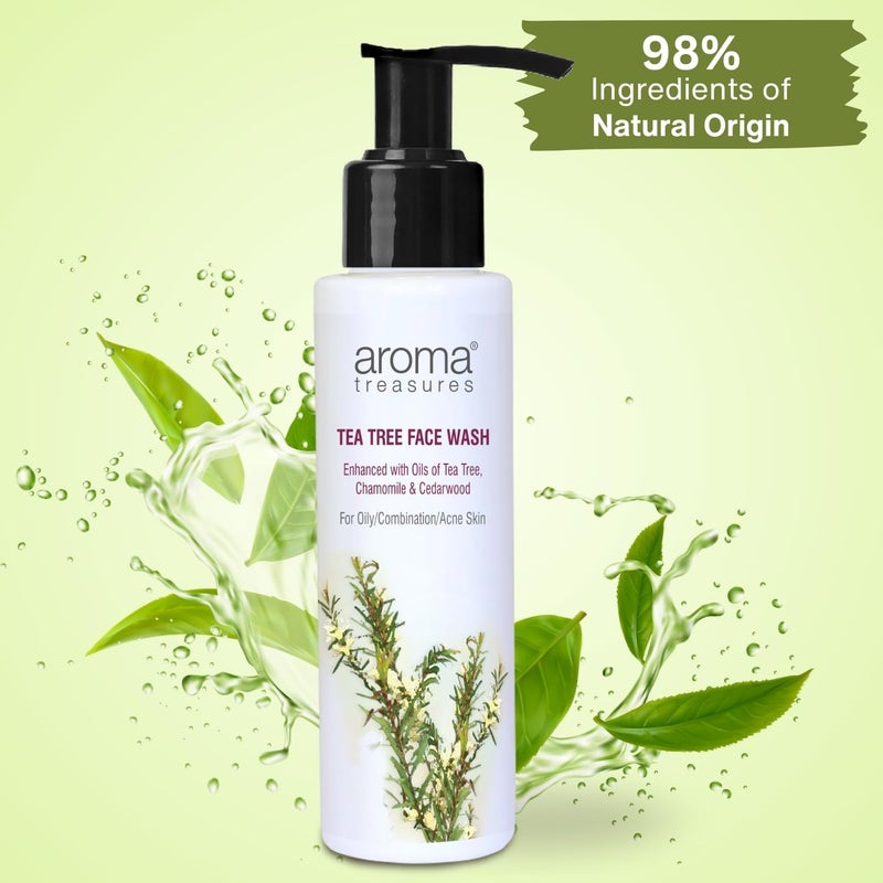 Aroma Treasures combo of Tea tree essential oil  Tea Tree face Wash - Image 2