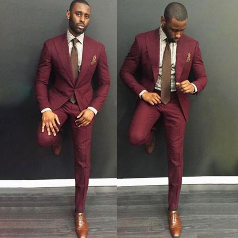 Custom Suit Suit Two-Piece Suit Color Formal Suit Solid Color Two-Piece Suit Suit E-T517 - Image 3