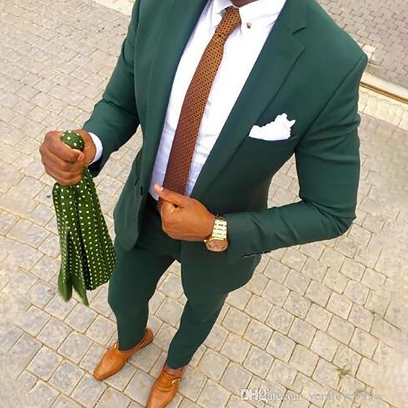 Custom Suit Suit Two-Piece Suit Color Formal Suit Solid Color Two-Piece Suit Suit E-T517 - Image 4
