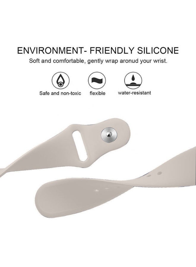 Apple Watchband 42MM/44MM/45MM/49MM Silicone Strap for Apple Watch All Series Starlight  Cream - view 3