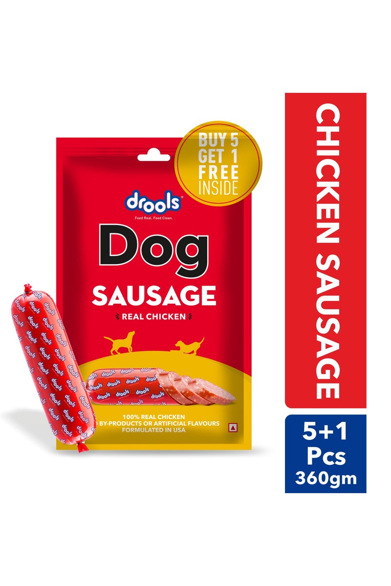 Drools نقانق دجاج حقيقية للكلاب 6 قطع - Image 1