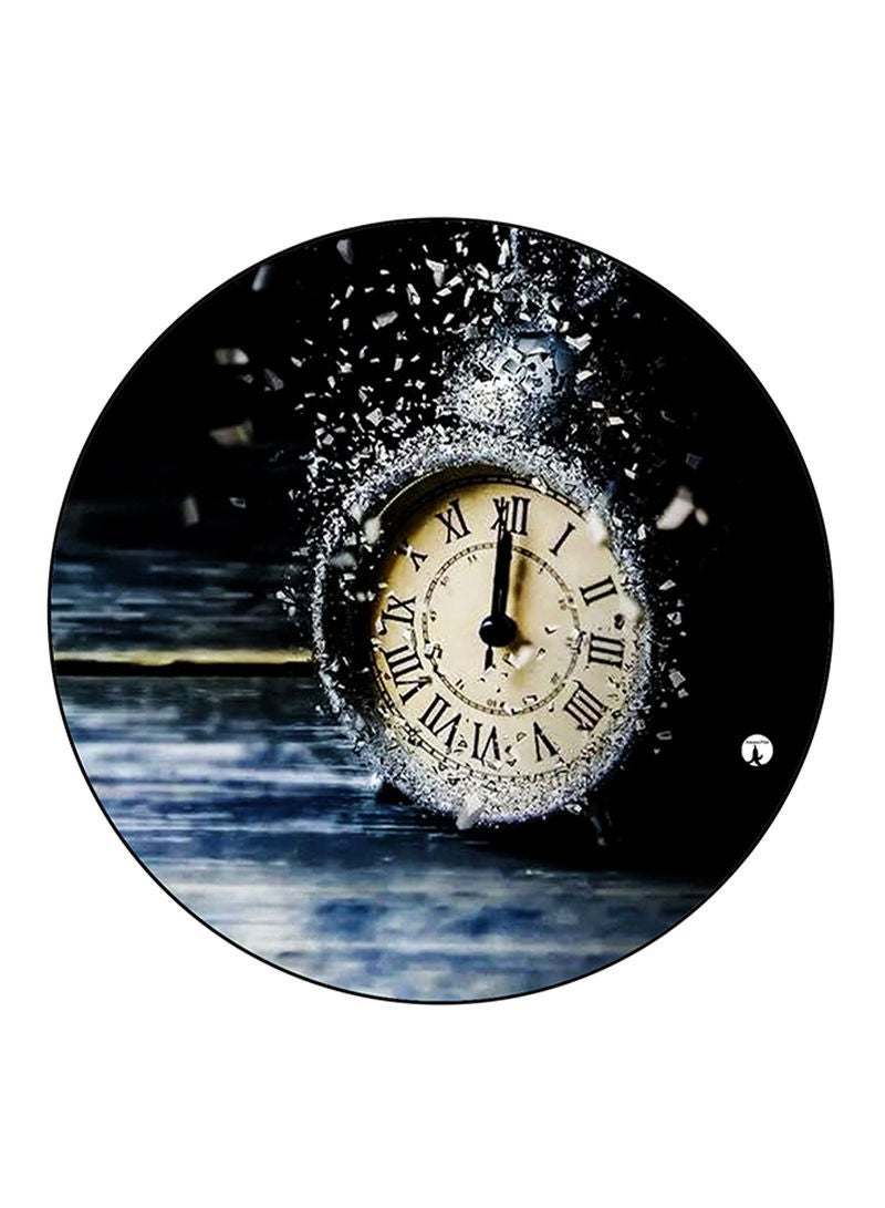 Clock Printed Mouse Pad Multicolour