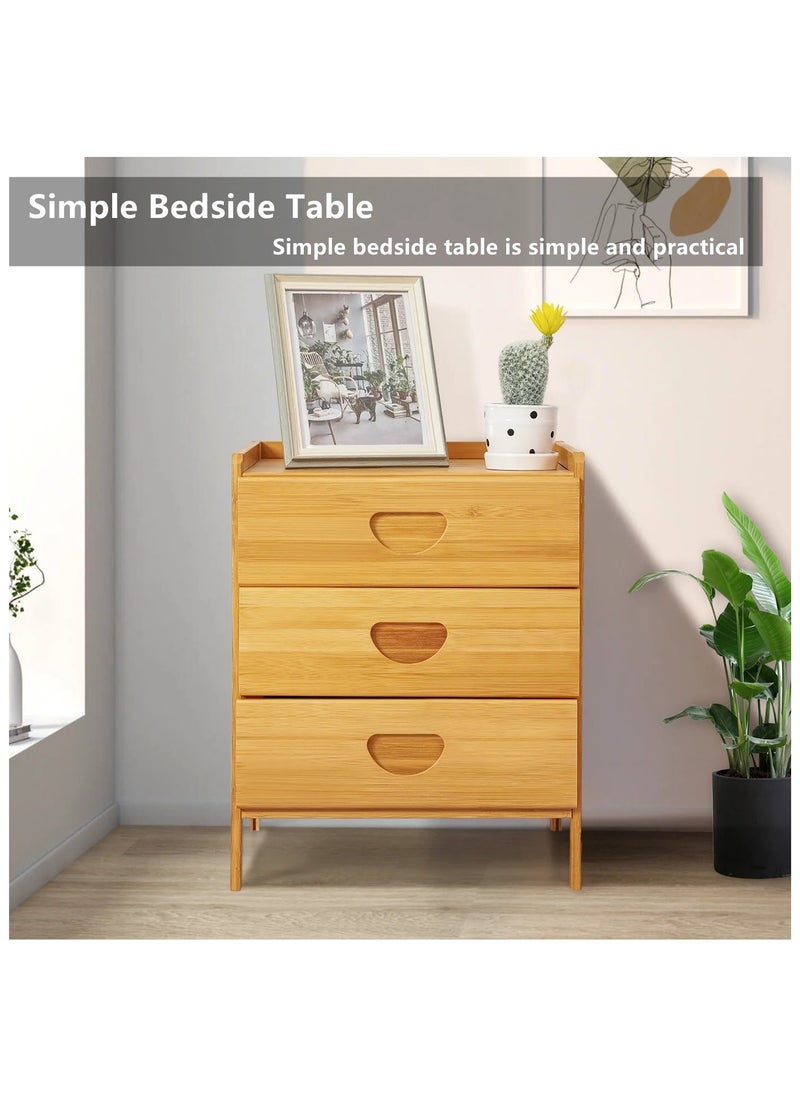 HXDream Bedside Table,Nightstand With three drawers,Suitable for study, living room, bedroom  - Image 3