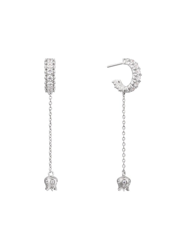 AWNL - Women's Silver Linear Drop Earrings - Image 1