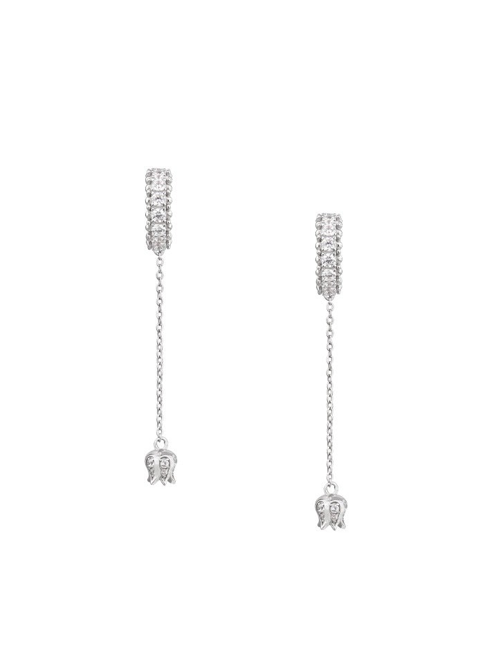 AWNL - Women's Silver Linear Drop Earrings - Image 1
