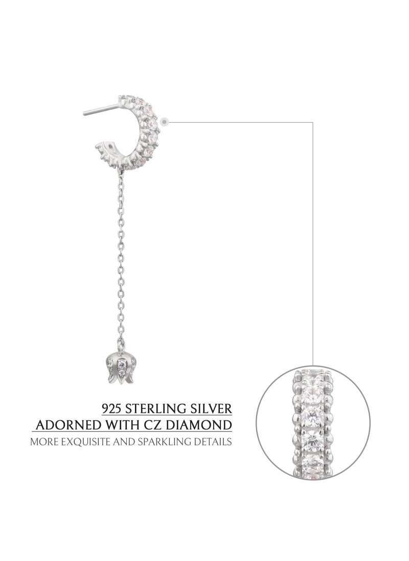 AWNL - Women's Silver Linear Drop Earrings - Image 1