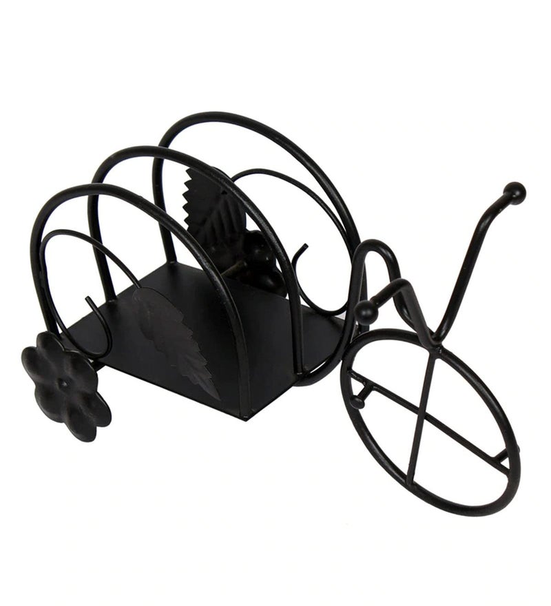 Oramsa Rickshaw Shape Wrought Iron Paper Napkin HolderFreestanding Tissue Dispenser for Kitchen Countertops Dining Picnic Table Indoor Outdoor - Image 3