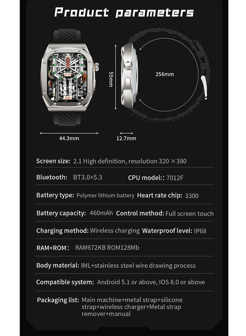 Z79 Max Smartwatch with HD Screen NFC Compass Function Custom Dial Bluetooth Calls Music Player and Health Monitor - Image 5