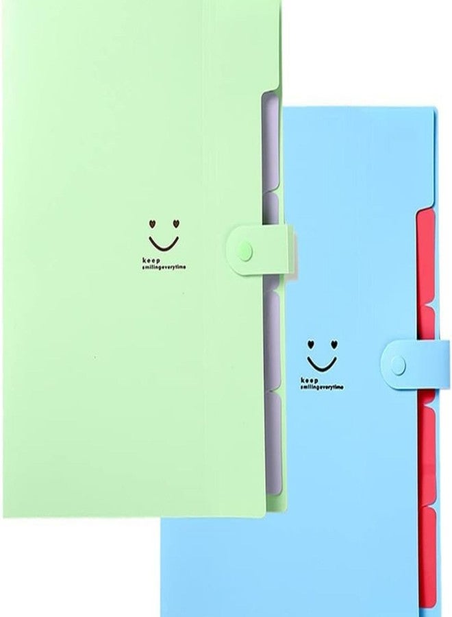 Corslet Pack of 2 Certificate File Holder A4 Document File Folder with 5 Pockets Document Bag with 4 Compartments Organiser for Paper Office School Portfolio File Folder with Labels File Manager - Image 5