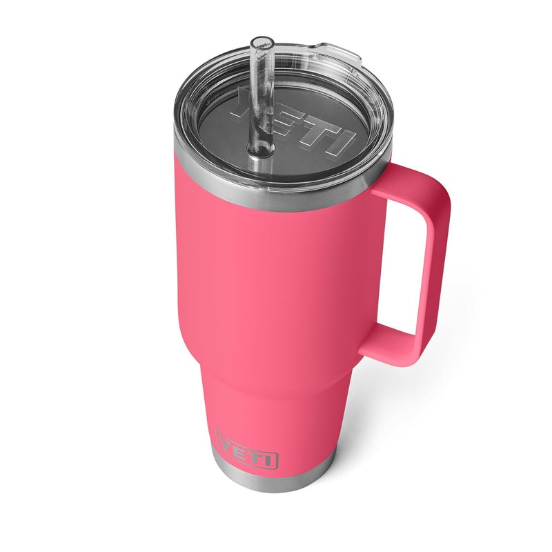 YETI YETI Rambler 42 oz Straw Mug, Vacuum Insulated, Stainless Steel, Tropical Pink  - Image 1